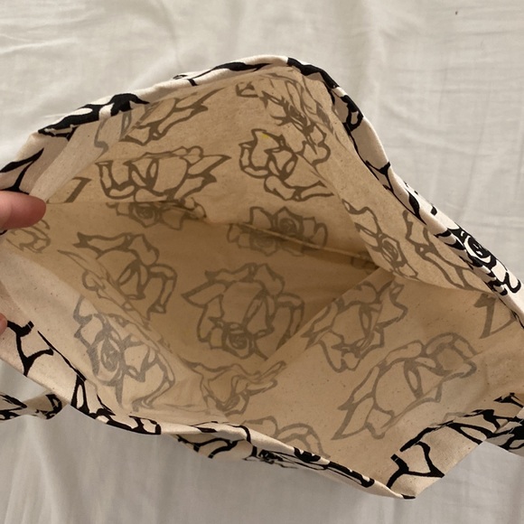 New Freda Salvador Floral Canvas Linen Tote Bag reusable - Picture 5 of 7